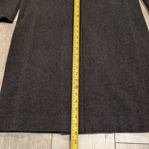 Vintage Jones New York Oversized PURE WOOL Maxi Coat | Charcoal Gray | Size S/M - Picture 13 of 13